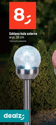 Szklana kula solarna różne kolory świecenia promocja w Dealz