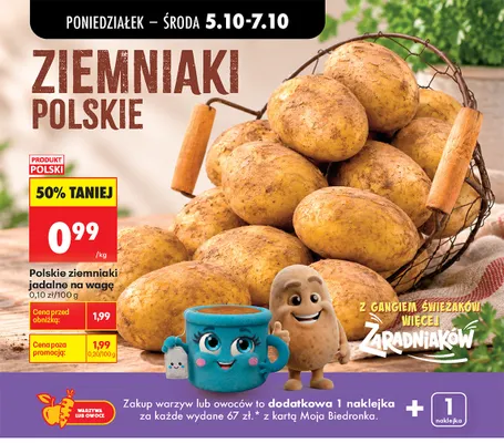 Ziemniaki jadalne polskie promocja w Biedronka