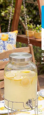 Szklany stół z kranikiem promocja w Pepco