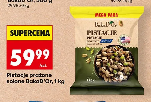 Pistacje prażone solone BakaD'Or promocja w Biedronka