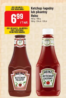 Ketchup łagodny lub pikantny promocja w POLOmarket