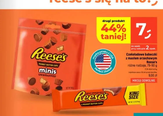 Czekoladowe babeczki z masłem orzechowym Reese's Minis Unwrapped promocja w Dealz