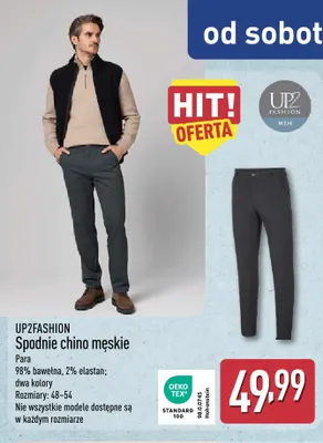 Spodnie chino męskie UP2FASHION promocja w Aldi