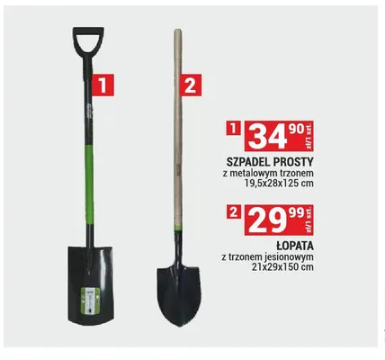 Łopata z trzonem jesionowym promocja w Merkury Market