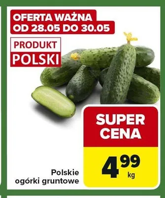 Polskie ogórki gruntowe promocja w Carrefour Express
