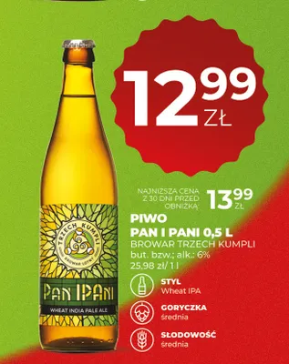 Piwo Pan i Pani Trzech Kumpli promocja w Duży Ben