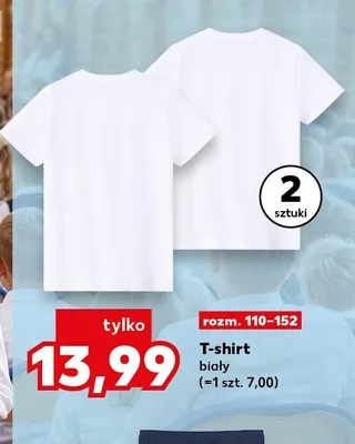 T-shirt biały 2-pak promocja w Kaufland