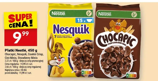 Płatki Nestle, różne rodzaje promocja w Twój Market