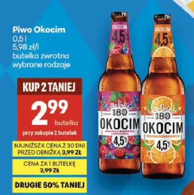Piwo Okocim promocja w Delikatesy Centrum