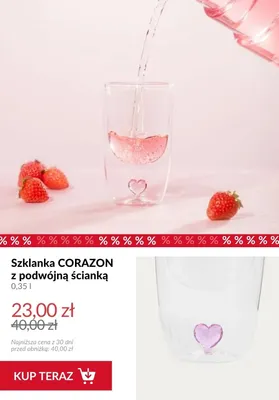 Szklanka CORAZON z podwójną ścianką promocja w Homla
