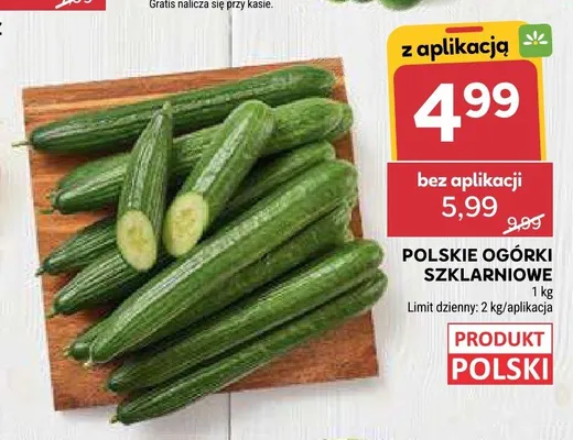 Ogórki szklarniowe polskie promocja w Stokrotka