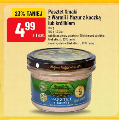 Pasztet Smaki z Warmii i Mazur promocja w POLOmarket