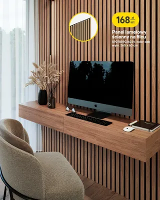 Panel lamelowy ścienny na filcu dąb promocja w Castorama