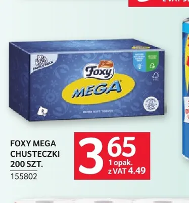 Chusteczki Foxy Mega promocja w Selgros