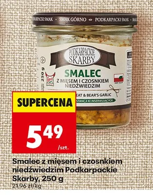 Smalec z mięsem i czosnkiem niedźwiedzim Podkarpackie Skarby promocja w Biedronka