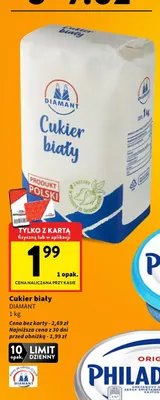 Cukier biały DIAMANT promocja w Intermarche