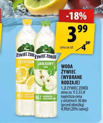 Woda smakowa Żywiec Zdrój Jabłkowy promocja w Arhelan