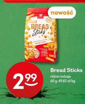 Bread Sticks różne rodzaje promocja w Żabka
