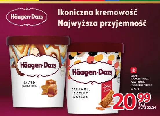 Lody Häagen-Dazs Salted Caramel promocja w Selgros