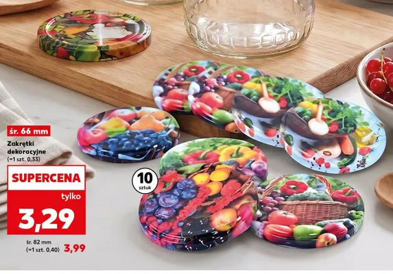 Zakrętki dekoracyjne 10-pak śr. 82 mm promocja w Kaufland