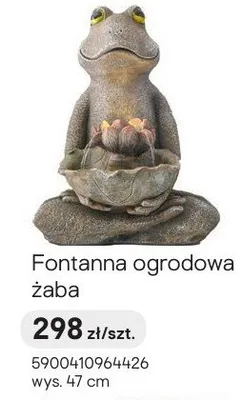 Fontanna ogrodowa żaba promocja w Castorama