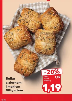 Bułka z ziarnami i makiem promocja w Kaufland