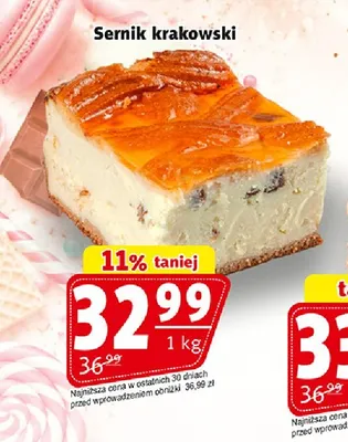 Sernik krakowski Kraina Ciast promocja w Prim Market