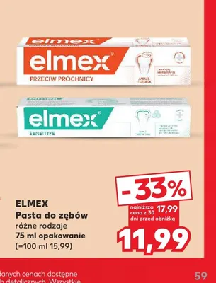 Pasta do zębów Sensitive Elmex promocja w Kaufland