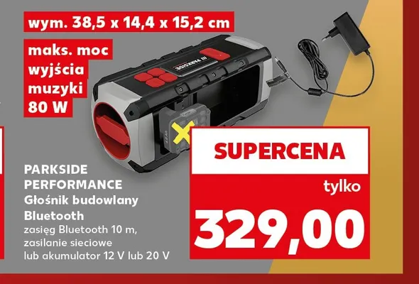 Głośnik budowlany Bluetooth Parkside Performance promocja w Kaufland