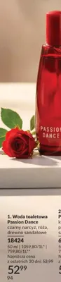 Woda toaletowa Passion Dance czarny narcyz, róża, drewno sandałowe promocja w AVON