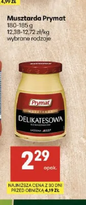 Musztarda Delikatesowa Prymat promocja w Delikatesy Centrum