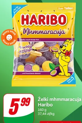 Żelki mhmmaracuja Haribo promocja w Dino
