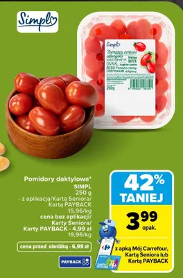 Pomidory daktylowe promocja w Carrefour