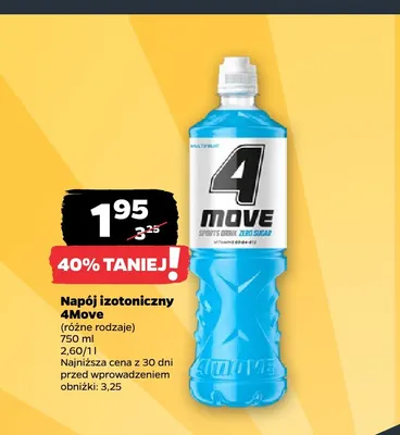 Napój izotoniczny 4Move promocja w Netto