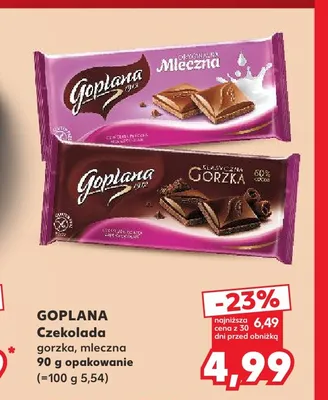 Czekolada mleczna Goplana promocja w Kaufland