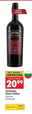 Wino Witosha Rose Valley słodkie czerwone promocja w Biedronka