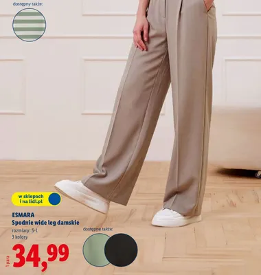 Spodnie wide leg damskie promocja w Lidl