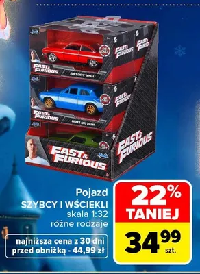 Pojazd Szybcy i wściekli skala 1:32 promocja w Carrefour Market