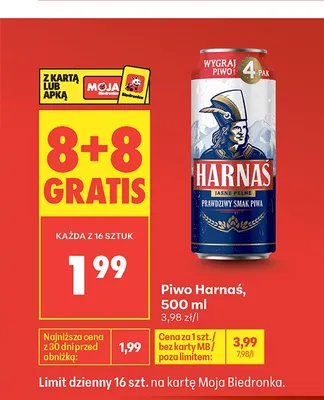 Piwo Harnaś promocja w Biedronka