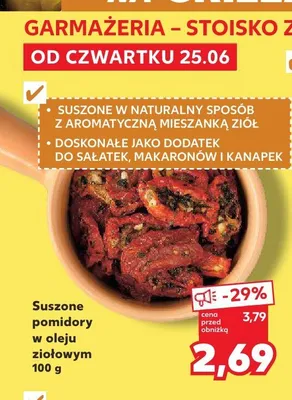Suszone pomidory w oleju ziołowym promocja w Kaufland