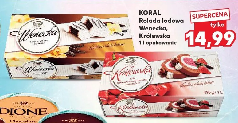 Rolada lodowa Królewska Koral promocja w Kaufland