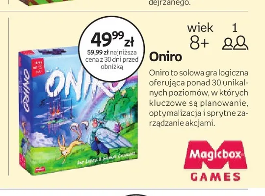 Gra logiczna Oniro Magicbox Games promocja w Empik