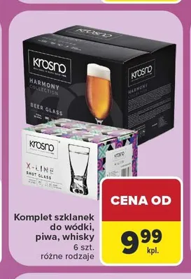 Komplet szklanek Krosno promocja w Carrefour