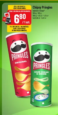 Chipsy Pringles Sour Cream & Onion promocja w POLOmarket
