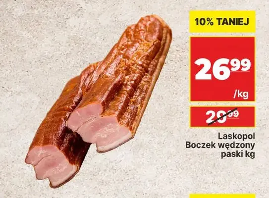 Boczek wędzony paski Laskopol promocja w API Market