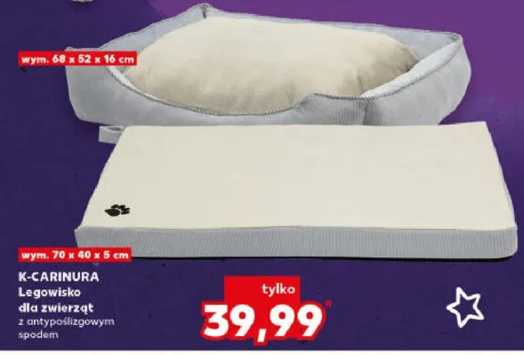 Legowisko dla zwierząt z antypoślizgowym spodem promocja w Kaufland