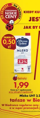 Mleko UHT 3,2% promocja w Biedronka