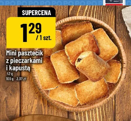 Mini pasztecik z pieczarkami i kapustą promocja w POLOmarket