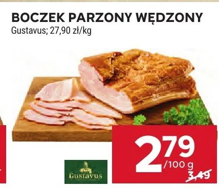 Boczek parzony wędzony Gustavus promocja w Stokrotka