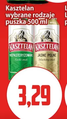 Piwo Kasztelan Niepasteryzowane promocja w Kupiec